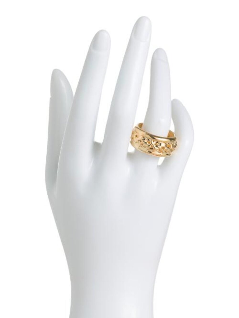 MILOR GOLD Made In Italy 14kt Gold Byzantine Band Ring - Picture 2 of 3